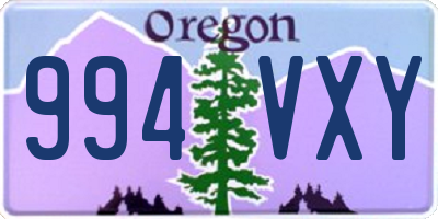 OR license plate 994VXY