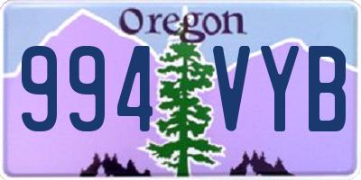OR license plate 994VYB
