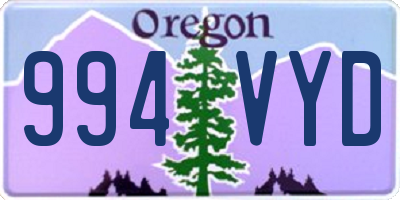 OR license plate 994VYD