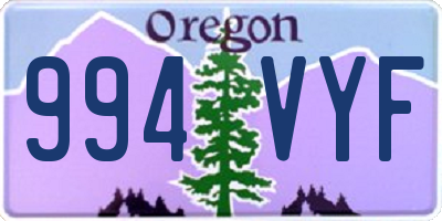 OR license plate 994VYF