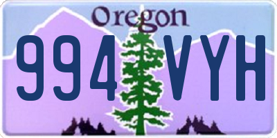 OR license plate 994VYH