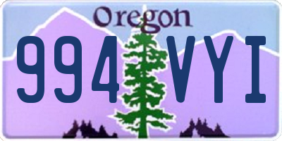OR license plate 994VYI