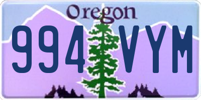 OR license plate 994VYM