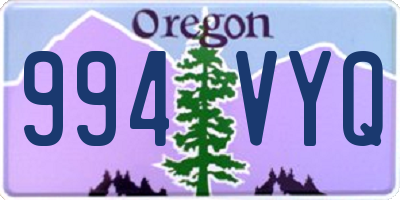 OR license plate 994VYQ
