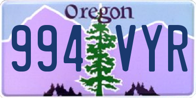 OR license plate 994VYR