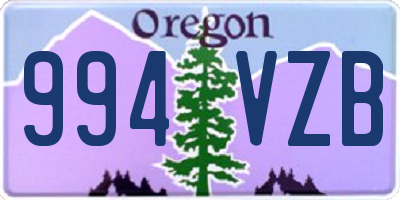 OR license plate 994VZB