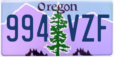OR license plate 994VZF