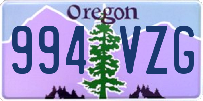 OR license plate 994VZG