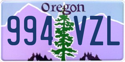 OR license plate 994VZL