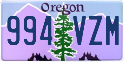 OR license plate 994VZM