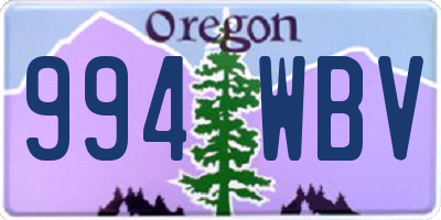 OR license plate 994WBV