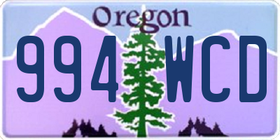 OR license plate 994WCD