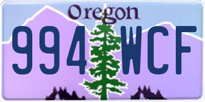 OR license plate 994WCF