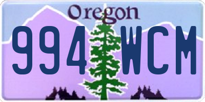 OR license plate 994WCM