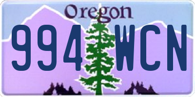 OR license plate 994WCN