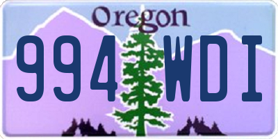 OR license plate 994WDI