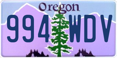 OR license plate 994WDV