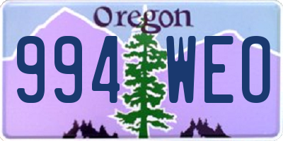 OR license plate 994WEO