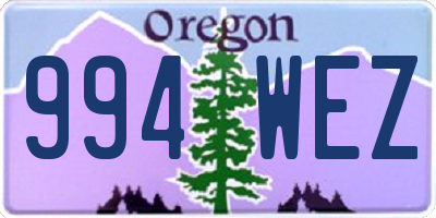 OR license plate 994WEZ