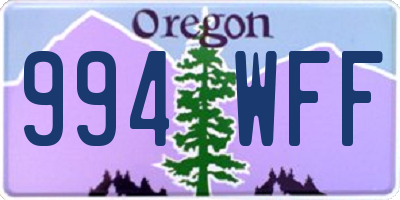OR license plate 994WFF