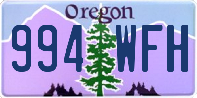 OR license plate 994WFH