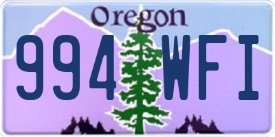 OR license plate 994WFI