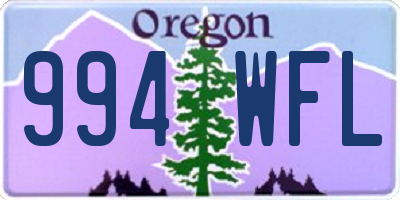 OR license plate 994WFL