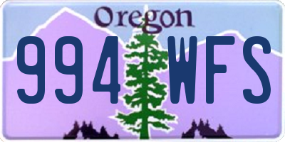 OR license plate 994WFS
