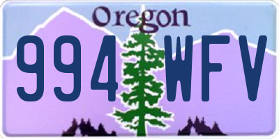 OR license plate 994WFV