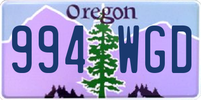 OR license plate 994WGD