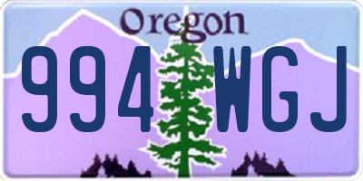OR license plate 994WGJ