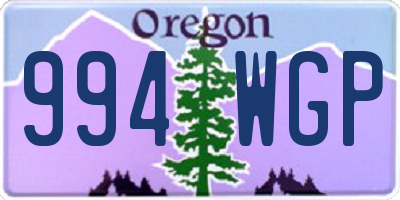 OR license plate 994WGP