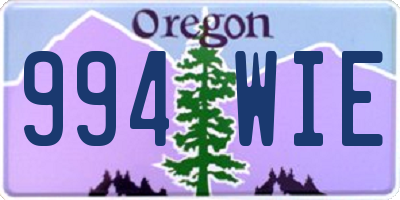 OR license plate 994WIE