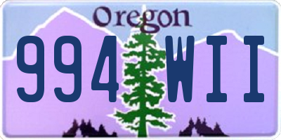 OR license plate 994WII