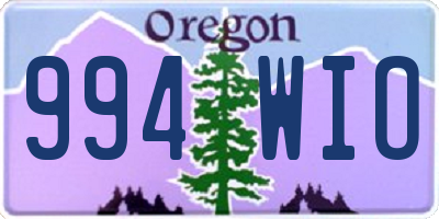 OR license plate 994WIO