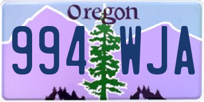 OR license plate 994WJA