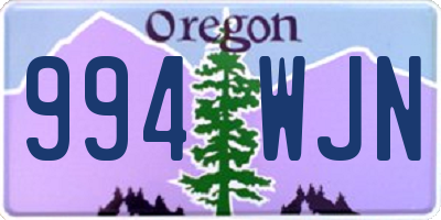 OR license plate 994WJN