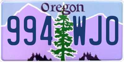 OR license plate 994WJO
