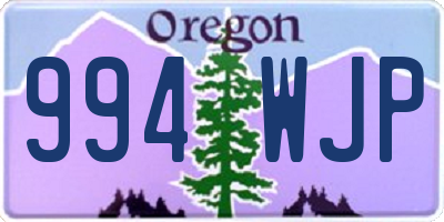 OR license plate 994WJP