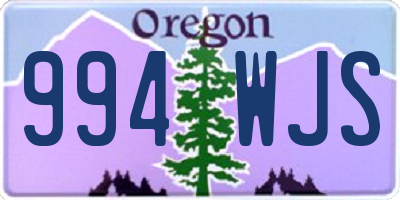 OR license plate 994WJS