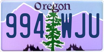 OR license plate 994WJU