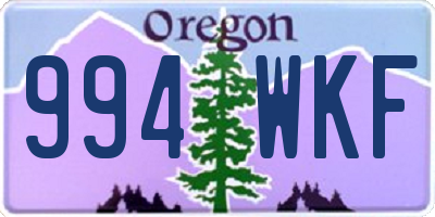 OR license plate 994WKF