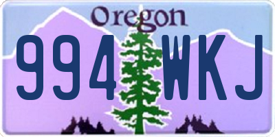 OR license plate 994WKJ