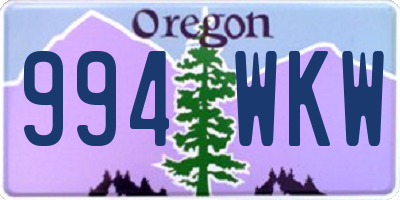 OR license plate 994WKW