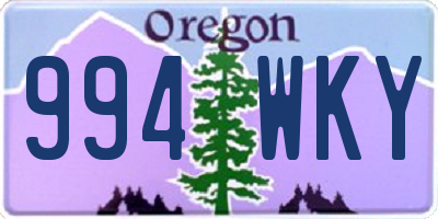 OR license plate 994WKY