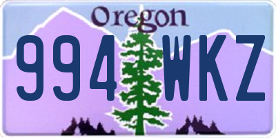 OR license plate 994WKZ