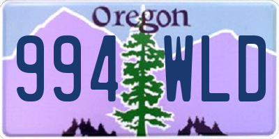 OR license plate 994WLD