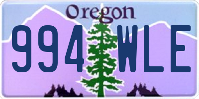 OR license plate 994WLE