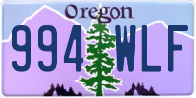 OR license plate 994WLF