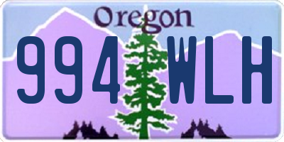OR license plate 994WLH